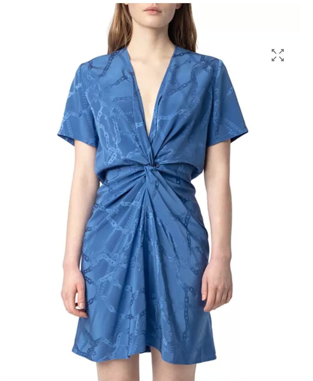 Zadig & Voltaire Rozom Jac Chaines Silk Dress Small